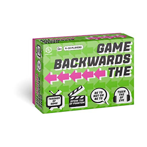 The Backwards Game - Silly Reverse Challenges and Word Play Fun! Cooperative Party Game, Family Game for Kids & Adults, Ages 12+, 4-10 Players, 30-60 Minute Playtime, Made by Format Games 1
