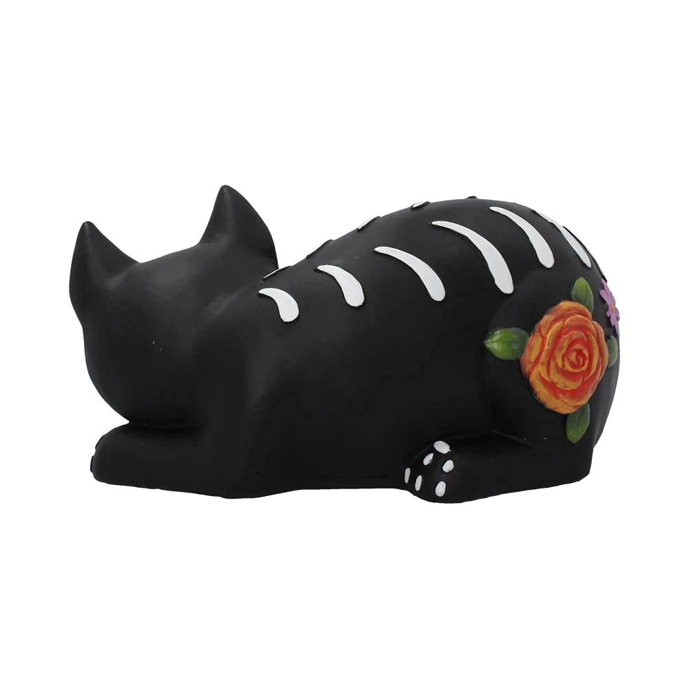 Sleepy Sugar Figurine Mexican Day of the Dead Skull Cat Ornament 22cm