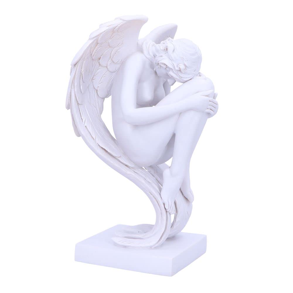 Angels Contemplation White Angel Figurine 28cm