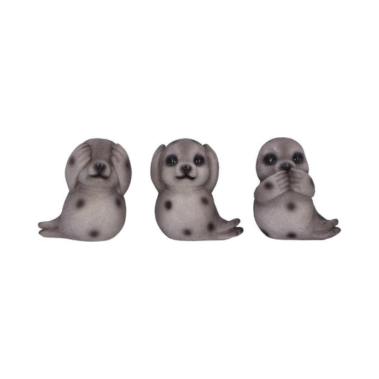 Three Wise Seals Decorative Resin Figurine Set 7.5cm 1