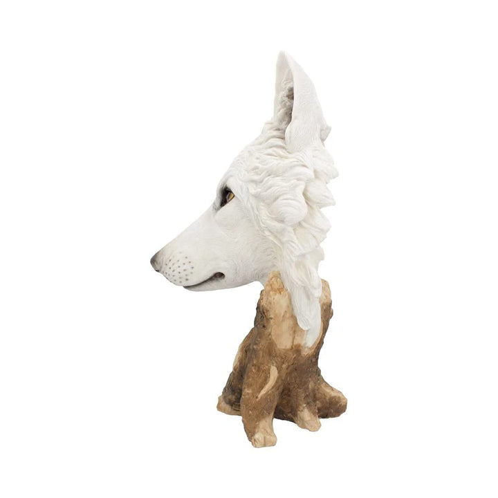 Wild Winter White Wolf Bust 27.5cm