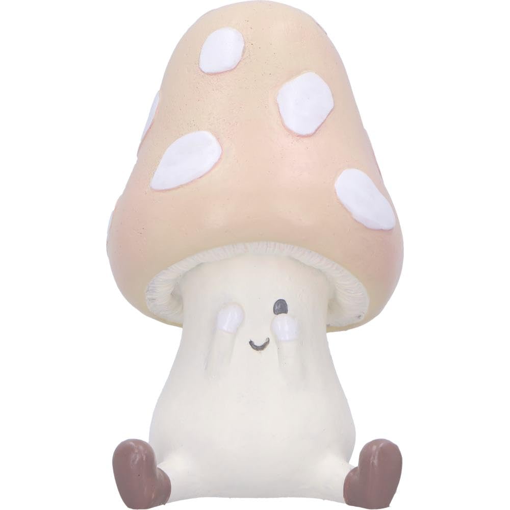 Three Wise Multicoloured Toadstool Figurines in See no Hear Speak evil poses Toadstools 8.5cm