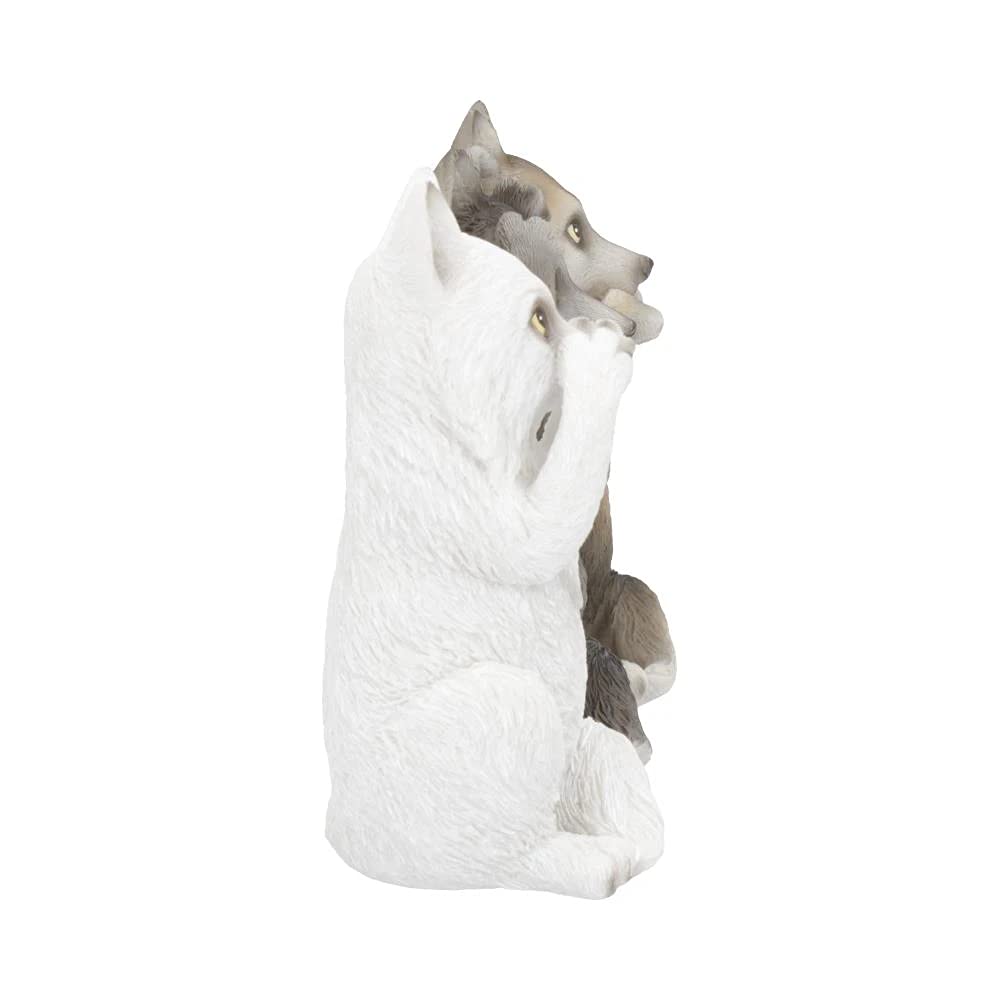 Three Wise Wolves Figurines 10cm