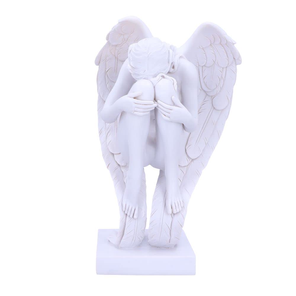 Angels Contemplation White Angel Figurine 28cm 2
