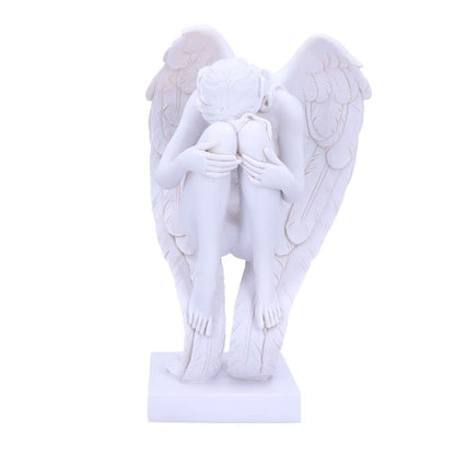 Angels Contemplation White Angel Figurine 28cm 2