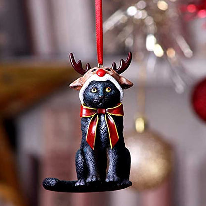 Reindeer Cat Hanging Ornament 9cm by Lisa Parker 6