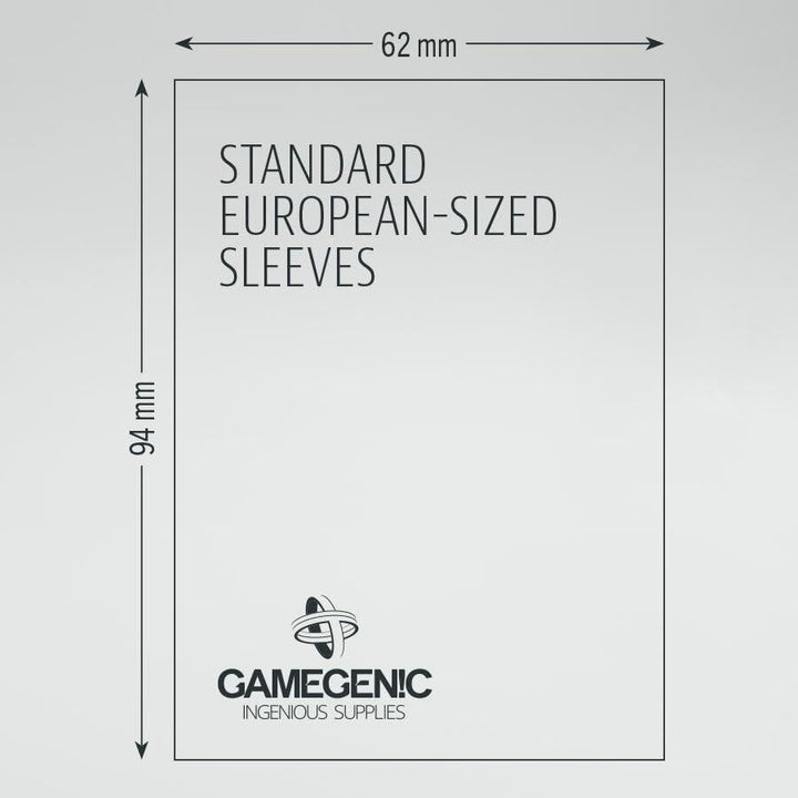 GAMEGEN!C - Prime Standard European-Sized Sleeves 62 x 94 mm (50), Colour Clear (GGS10049ML)