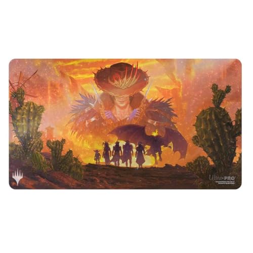 Magic The Gathering Outlaws of Thunder Junction Holofoil Playmat Gang Silhouette 1