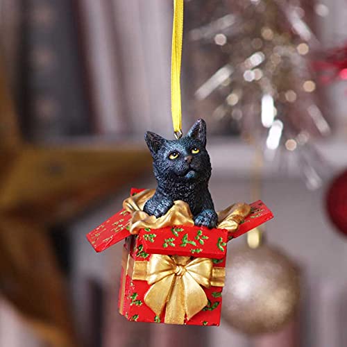 Present Cat Hanging Ornament 9cm by Lisa Parker Christmas Tree Decoration 6