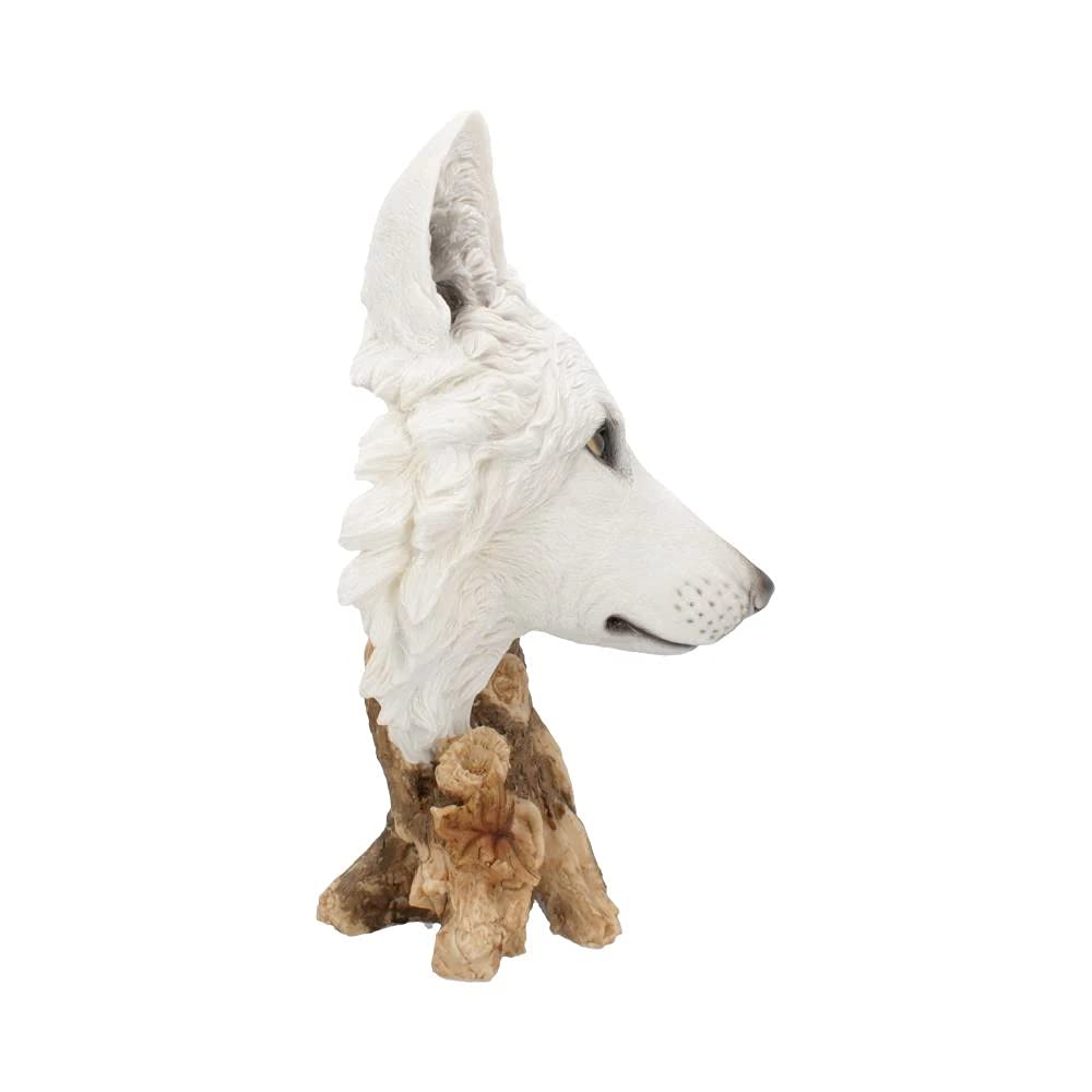 Wild Winter White Wolf Bust 27.5cm