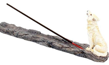 Wolf Call IHowling White Incense Holder 27.8cm 5