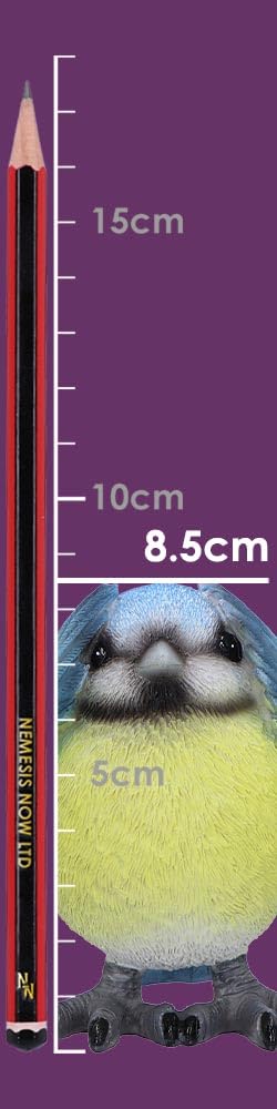 Three Wise Blue Tit Figurines in See no Hear Speak Evil Poses 8cm