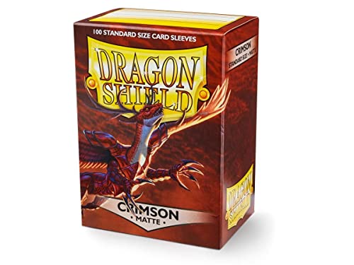 UNIT Dragon Shield Matte Crimson 100 ct in box Gaming Accessory by Arcane Tinmen 1