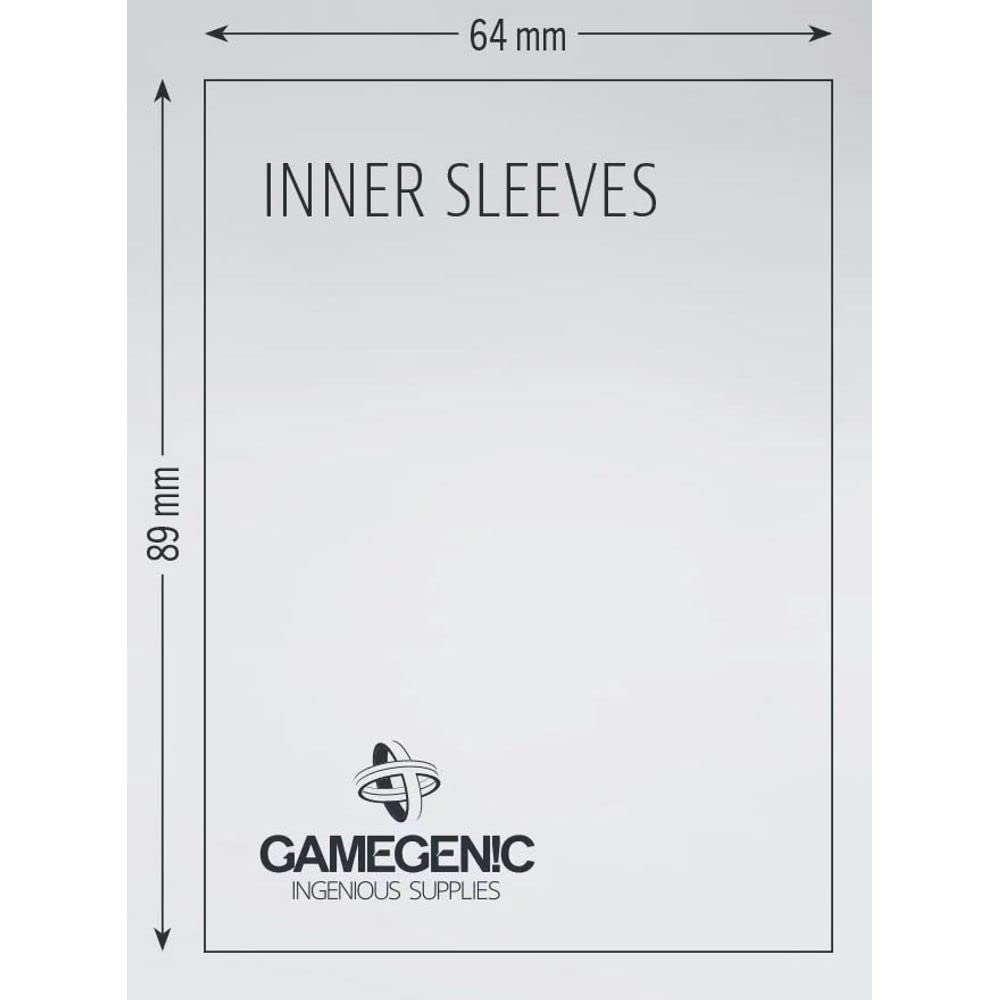 Gamegenic | Inner Sleeves | Trading Card Accessory | 100 Pack | Clear 3