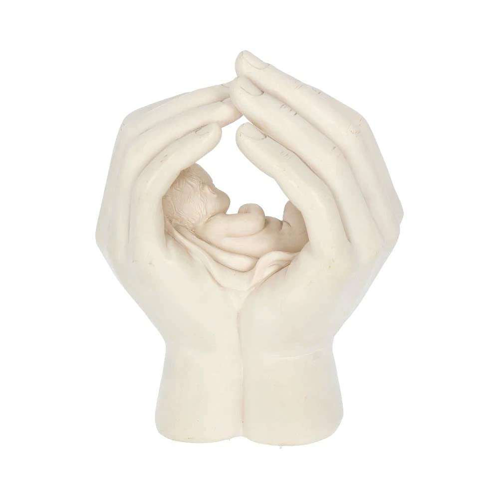 Large Shelter Baby in Cradled Hand Figurine 17.5cm