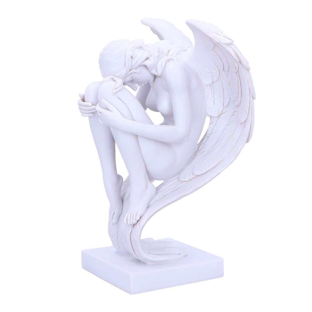 Angels Contemplation White Angel Figurine 28cm 3