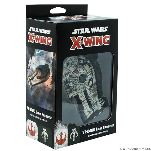 Atomic Mass Games Star Wars X-Wing 2nd Edition Miniatures Game YT-2400 Light Freighter Expansion Pack - Strategy Game for Kids & Adults, Ages 14+, 2 Players, 30-45 Minute Playtime, Made 1