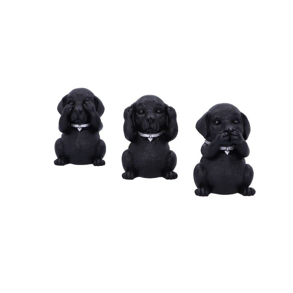 Three Wise Labradors 8.5cm Resin Decoration Statue 2