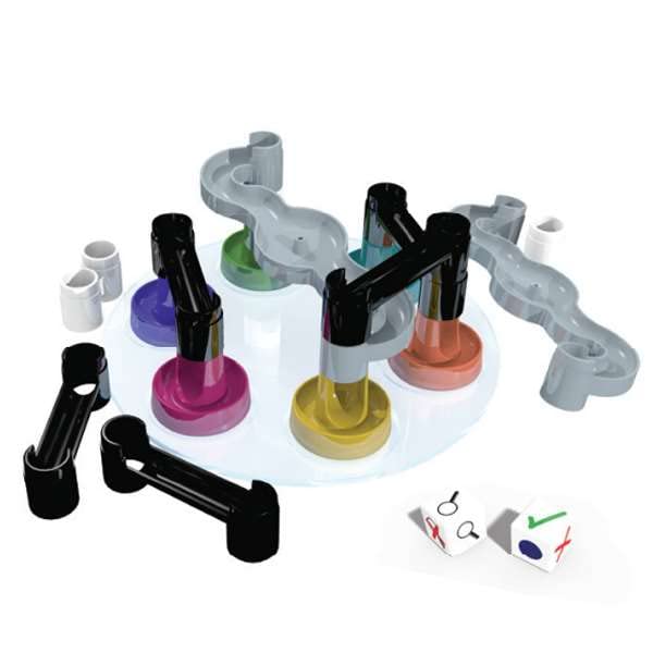 The Happy Puzzle Company DROPZONE - Reverse the Logic and Let Gravity Do the Rest! - Play Solo or Beat an Opponent in 100 Fun Multi-Challenge Levels - Ages 8+ 3