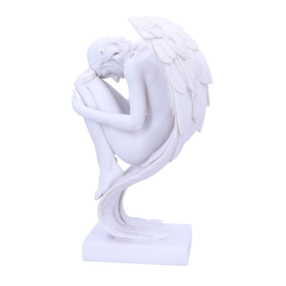 Angels Contemplation White Angel Figurine 28cm 4