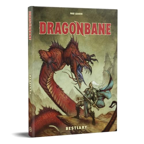 Free League Publishing Dragonbane: Bestiary, RPG Supplement Book, 63 Fantasy Adventure Roleplaying Creatures & Monsters, Hardcover, Adults, Teens Ages 14+