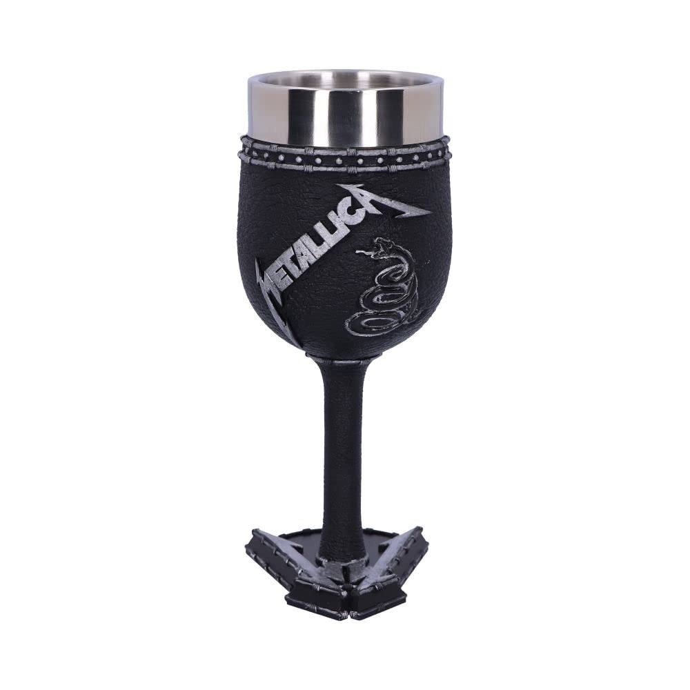 Metallica Black Album Goblet Wine Glass 18cm Officially Licensed