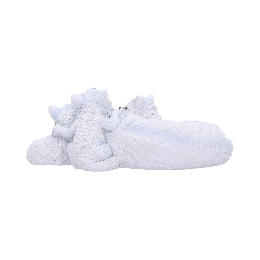 Winter Warmth Cuddling Wolf Puo Figurine 15cm