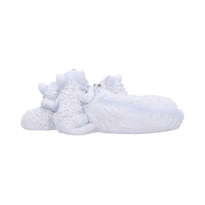 Winter Warmth Cuddling Wolf Puo Figurine 15cm