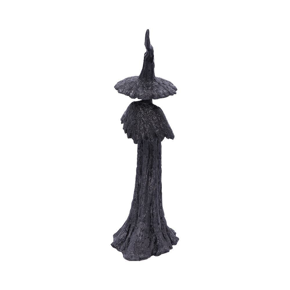Talyse Black Glittered Forest Witch Ornament Wiccan Decoration Small 30cm