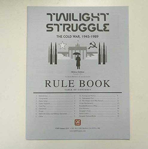 Twilight Struggle The Cold War 1945-1989 Deluxe Edition Board Game