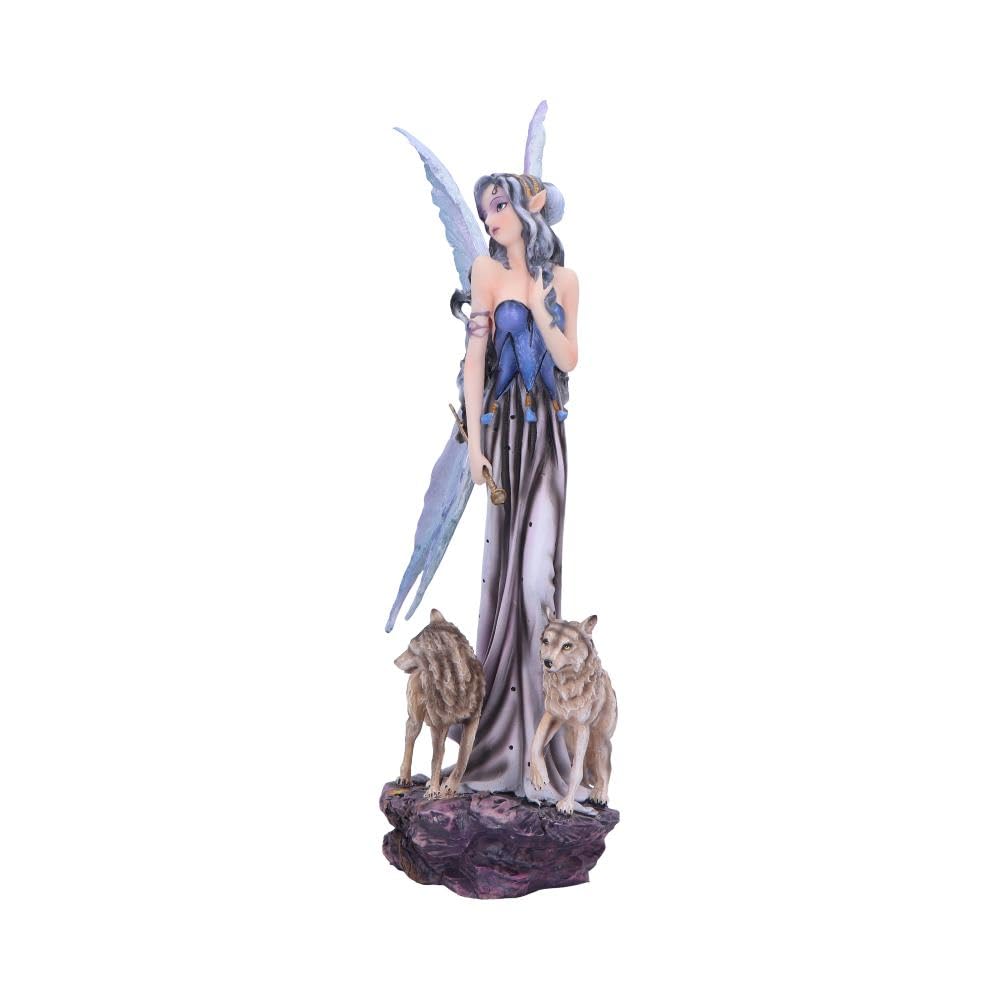 Lina Small Fairy Figurine with Wolves and Forest Detail 26.5cm 2