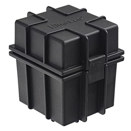 Ultra PRO - Black Stackable Deck Box - Protect & Store up to 100 Standard Size Sports Cards, Gaming Cards, Trading Cards, Or Any Other Collectible Standard Size Cards, Protect Against The Elements
