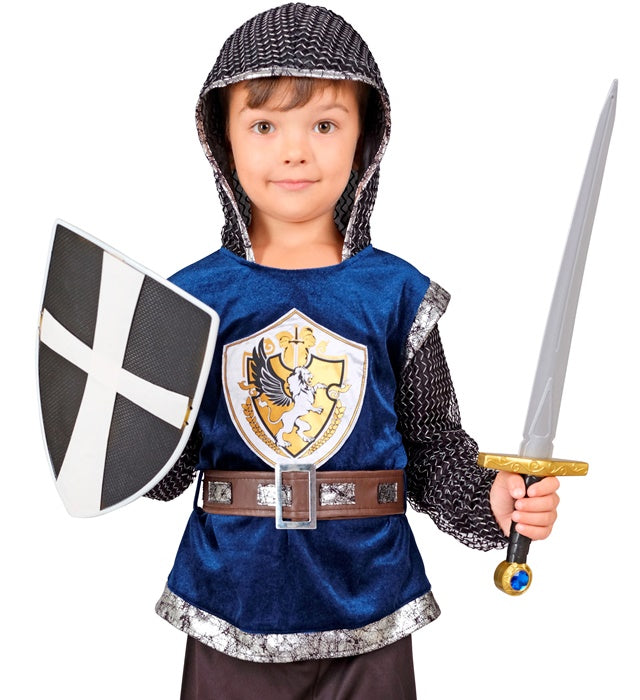 Black Crusader Shield &amp; Sword Sword 49 Cm, Shield 19 Cm