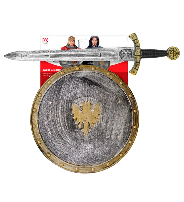 Medieval Knight Shield & Sword Shield 37 Cm, Sword 61 Cm