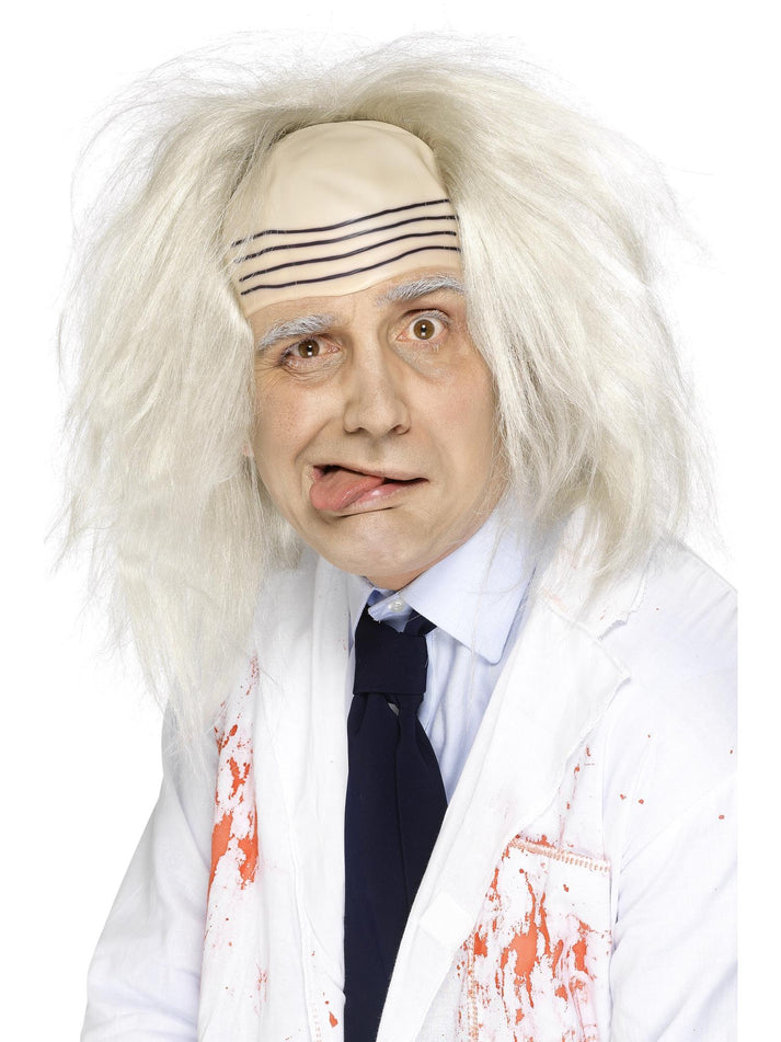 Madman Wig Grey with Bald Top Halloween Costume Hair 1