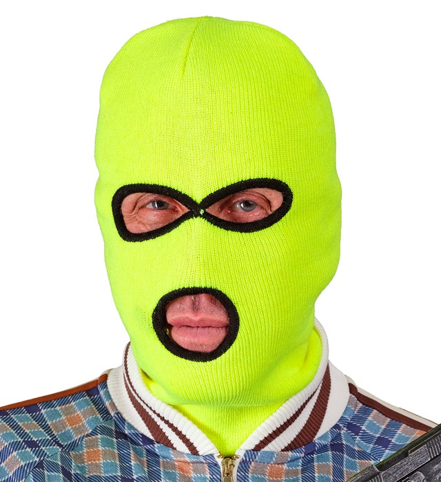 Neon Yellow Balaclava Mask