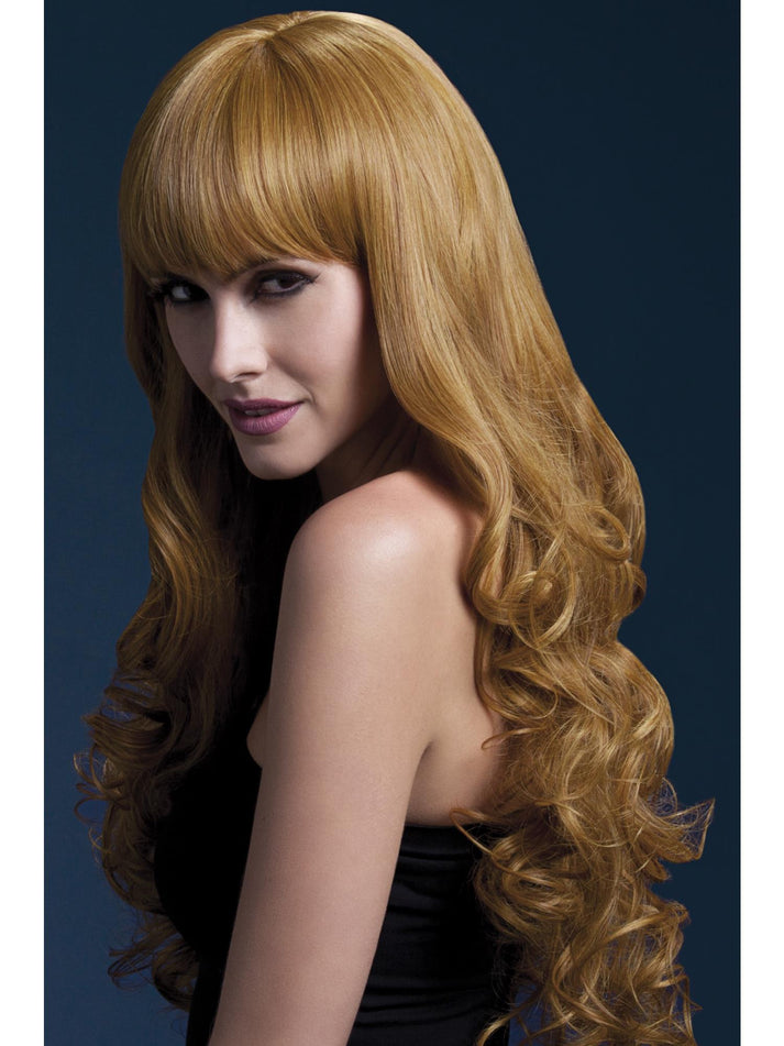 Fever Isabelle Wig Adult Auburn Long Soft Curl with Fringe 66cm 1