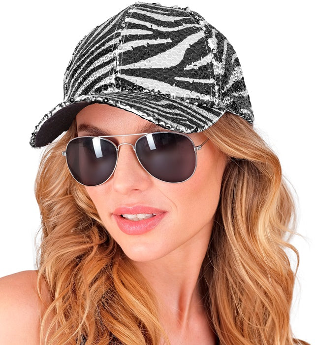 Animalier Zebra Sequin Cap