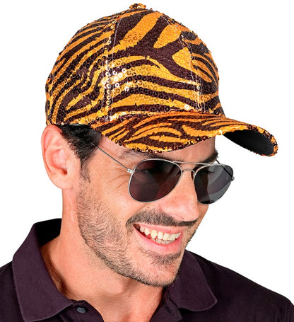 Animalier Tiger Sequin Cap