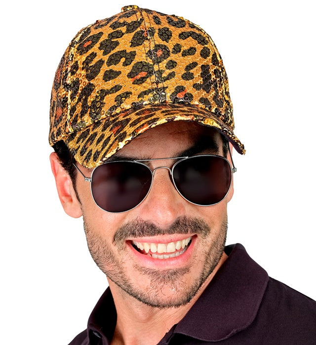 Animalier Leopard Sequin Cap