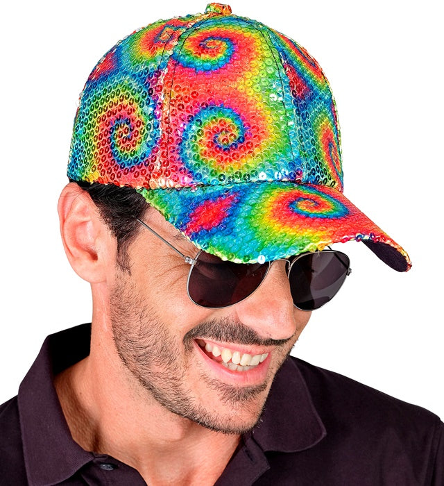 Tie Dye Sequin Cap