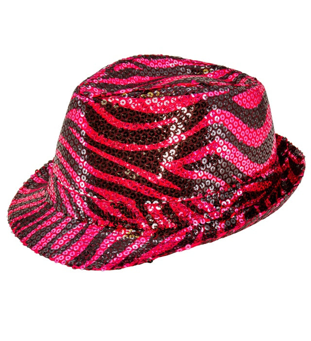 Pink Animalier Sequin Fedora