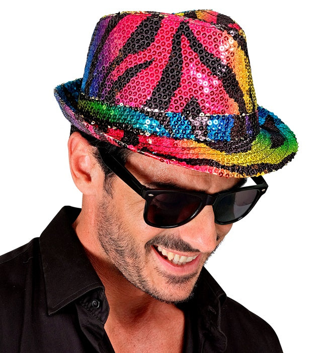 Rainbow Animalier Tiger Sequin Fedora