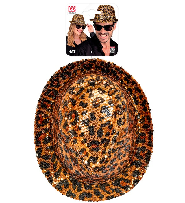 Animalier Leopard Sequin Fedora