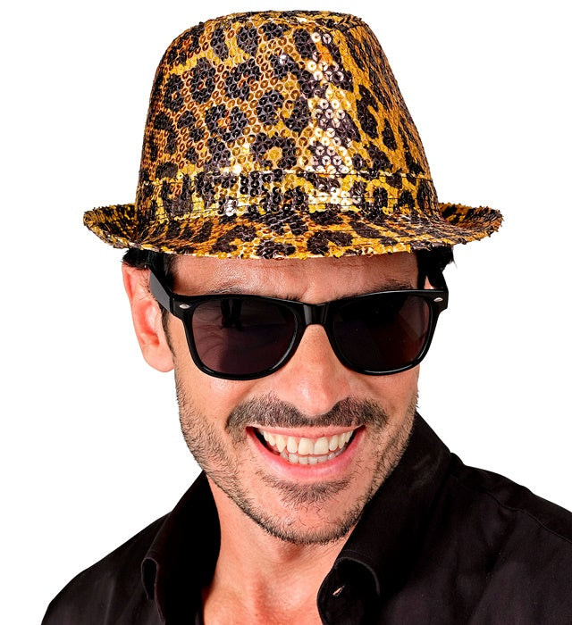 Animalier Leopard Sequin Fedora