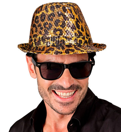 Animalier Leopard Sequin Fedora