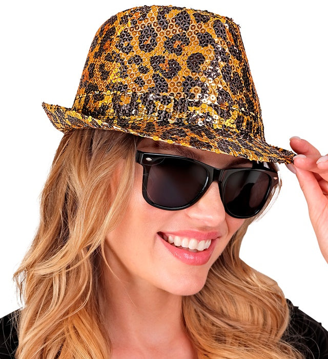Animalier Leopard Sequin Fedora