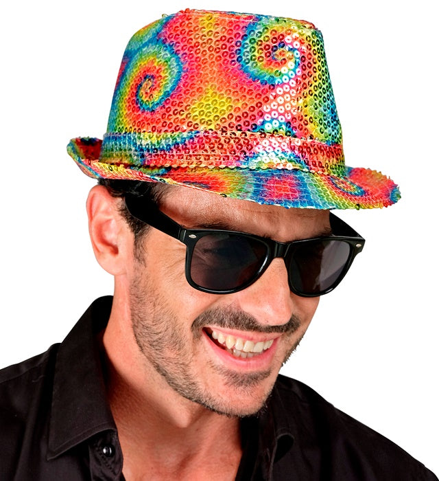 Tie Dye Sequin Fedora