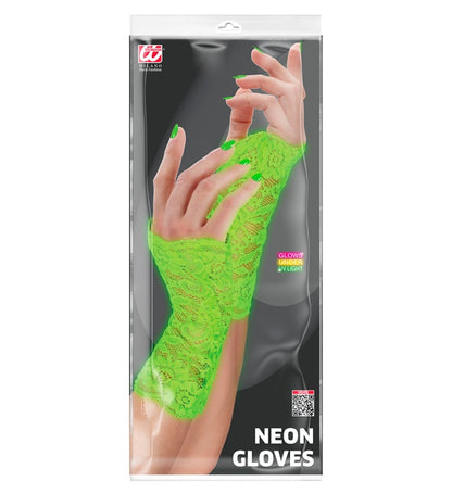 Neon Green Lace Gloves