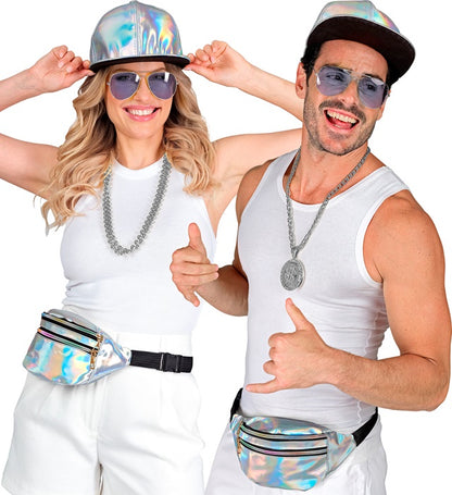 Silver Holographic Belt Bag